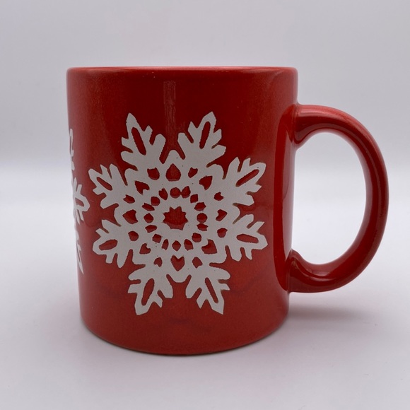 Vintage Waechtersbach Snowflake Mug Red Ceramic W. Germany
